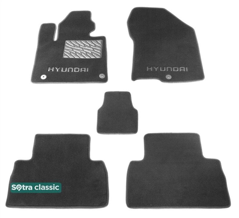 Sotra 09130-GD-GREY The carpets of the Sotra interior are two-layer Classic gray for Hyundai Santa Fe (mkIV) 2018-2020, set 09130GDGREY: Buy near me in Poland at 2407.PL - Good price!