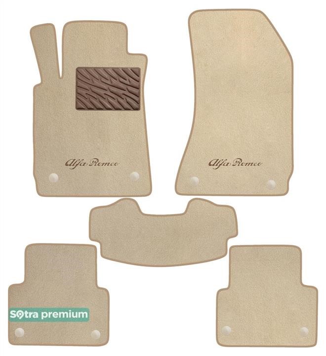 Sotra 90747-CH-BEIGE The carpets of the Sotra interior are two-layer Premium beige for Alfa Romeo 159 (mkI) (with clips on row 2) 2004-2011, set 90747CHBEIGE: Buy near me in Poland at 2407.PL - Good price!