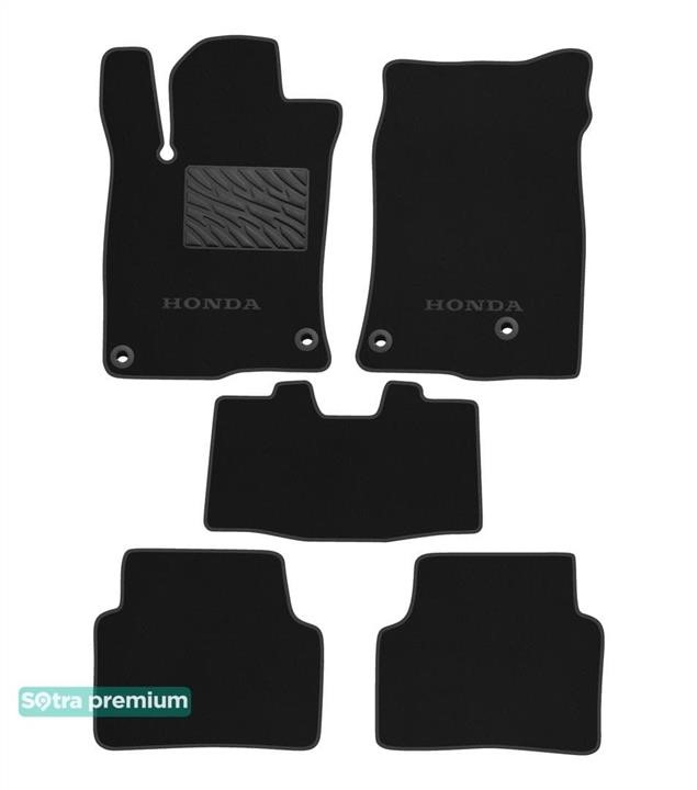 Sotra 90805-CH-BLACK The carpets of the Sotra interior are two-layer Premium black for Honda Civic (mkX) 2015-2021, set 90805CHBLACK: Buy near me in Poland at 2407.PL - Good price!