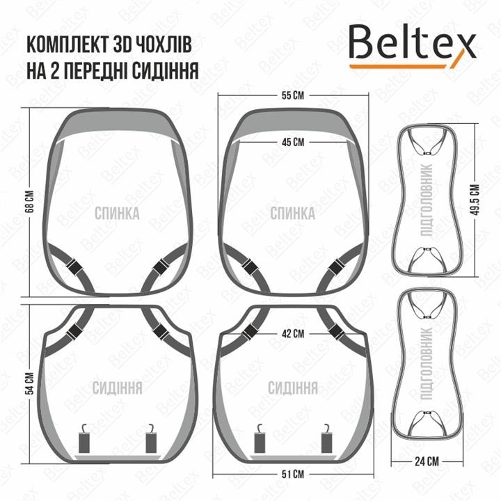 Beltex Комплект, 3D чехлы для сидений BELTEX Montana, black-red – цена