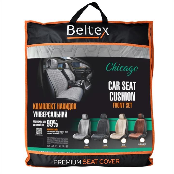 Premium-Sitzbezüge vorne Chicago, grey 2Stk. Beltex 85250