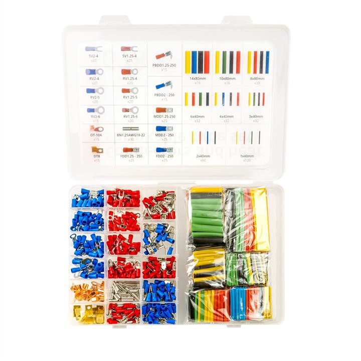 AMiO 03031 Set of connectors and heat-shrinkable tubes in a box, 678 pcs. 03031: Buy near me in Poland at 2407.PL - Good price!