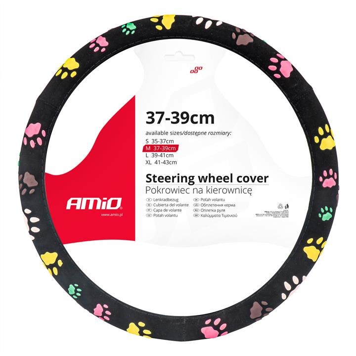 AMiO 02986 Steering wheel cover SWC-45-M 37-39 cm 02986: Buy near me in Poland at 2407.PL - Good price!