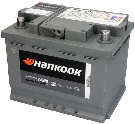 Hankook AGM 56020 Аккумулятор Hankook 12В AGM Start-Stop 60Ач 680A(EN) R+ AGM56020: Отличная цена - Купить в Польше на 2407.PL!