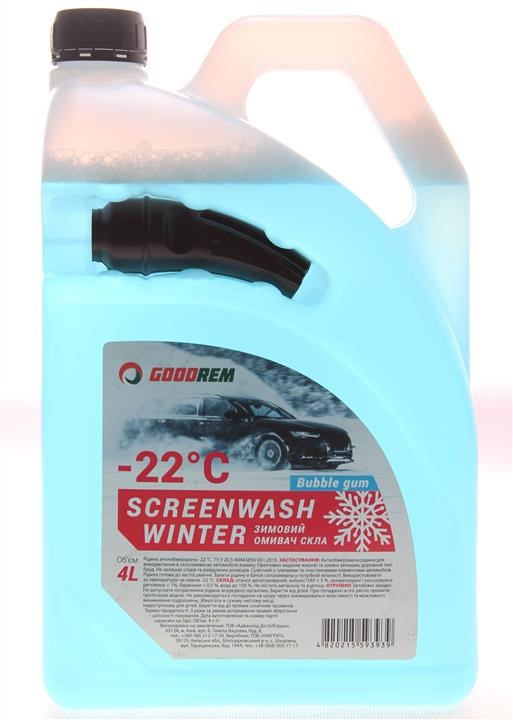 Goodrem GOODREM BG -22 4L Winter windshield washer fluid -22°C, "Bubble Gum", 4 L GOODREMBG224L: Buy near me in Poland at 2407.PL - Good price!