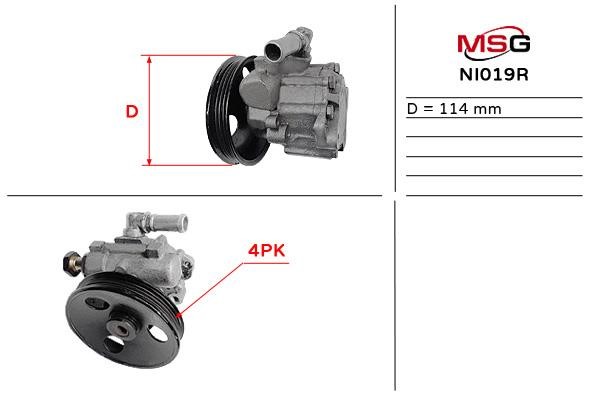 MSG Rebuilding NI019R Regenerowana pompa wspomagania układu kierowniczego NI019R: Dobra cena w Polsce na 2407.PL - Kup Teraz!
