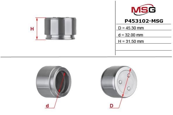 MSG P453102-MSG Поршень суппорта P453102MSG: Отличная цена - Купить в Польше на 2407.PL!