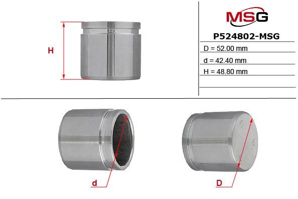 MSG P524802-MSG Поршень суппорта P524802MSG: Отличная цена - Купить в Польше на 2407.PL!