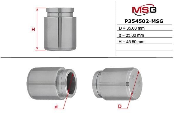 MSG P354502-MSG Brake caliper piston P354502MSG: Buy near me in Poland at 2407.PL - Good price!