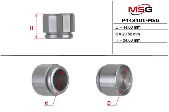 MSG P443401-MSG Поршень суппорта P443401MSG: Отличная цена - Купить в Польше на 2407.PL!