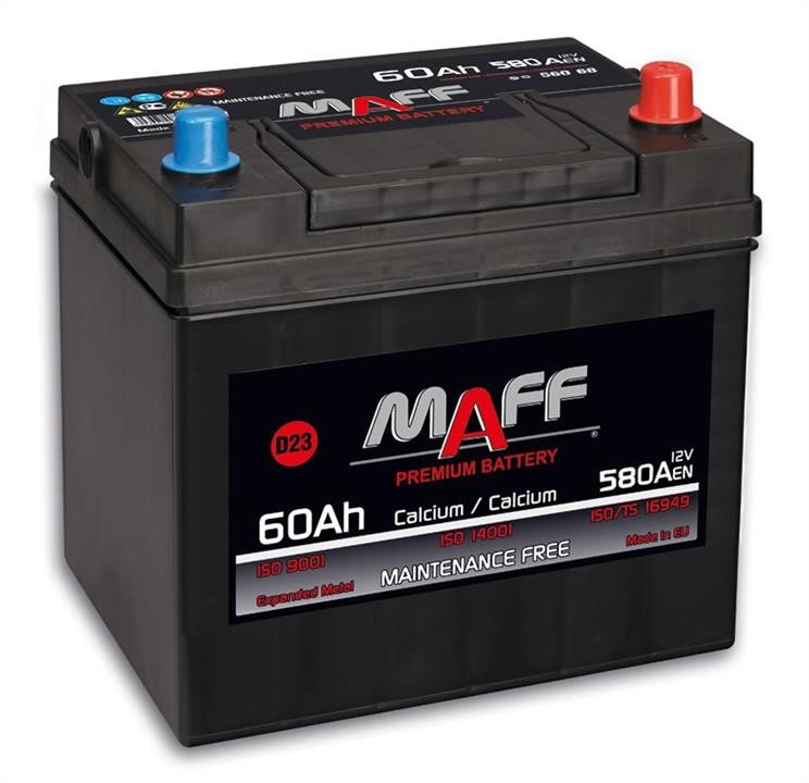 Maff 560 E68 Battery MAFF 6ST-60 12V 60Ah 580A(EN) R+ 560E68: Buy near me in Poland at 2407.PL - Good price!