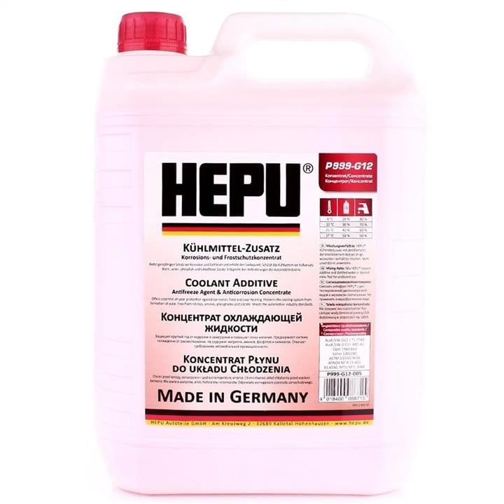 Hepu P999-G12-005-DEFECT Antifreeze HEPU G12 red, concentrate, 5 l, open canister P999G12005DEFECT: Buy near me in Poland at 2407.PL - Good price!