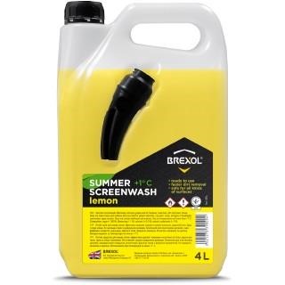 Brexol 48021278390 Summer windshield washer fluid, Lemon (with funnel), 4L 48021278390: Buy near me in Poland at 2407.PL - Good price!
