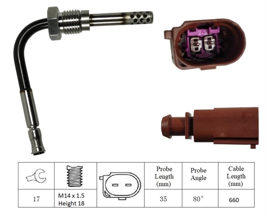 Intermotor 27076 Exhaust gas temperature sensor 27076: Buy near me in Poland at 2407.PL - Good price!