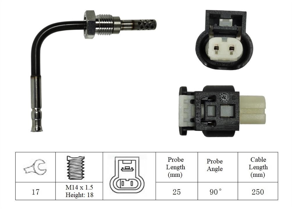 Lucas Electrical LGS6001 Датчик температури відпрацьованих газів LGS6001: Приваблива ціна - Купити у Польщі на 2407.PL!