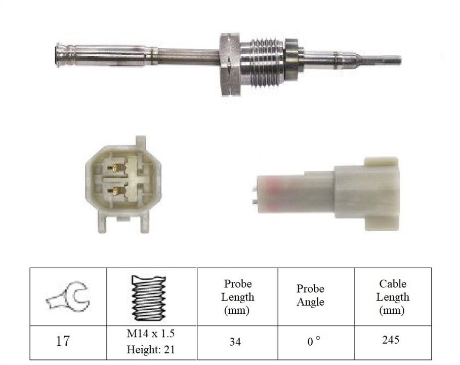 Lucas Electrical LGS7173 Датчик температури відпрацьованих газів LGS7173: Приваблива ціна - Купити у Польщі на 2407.PL!