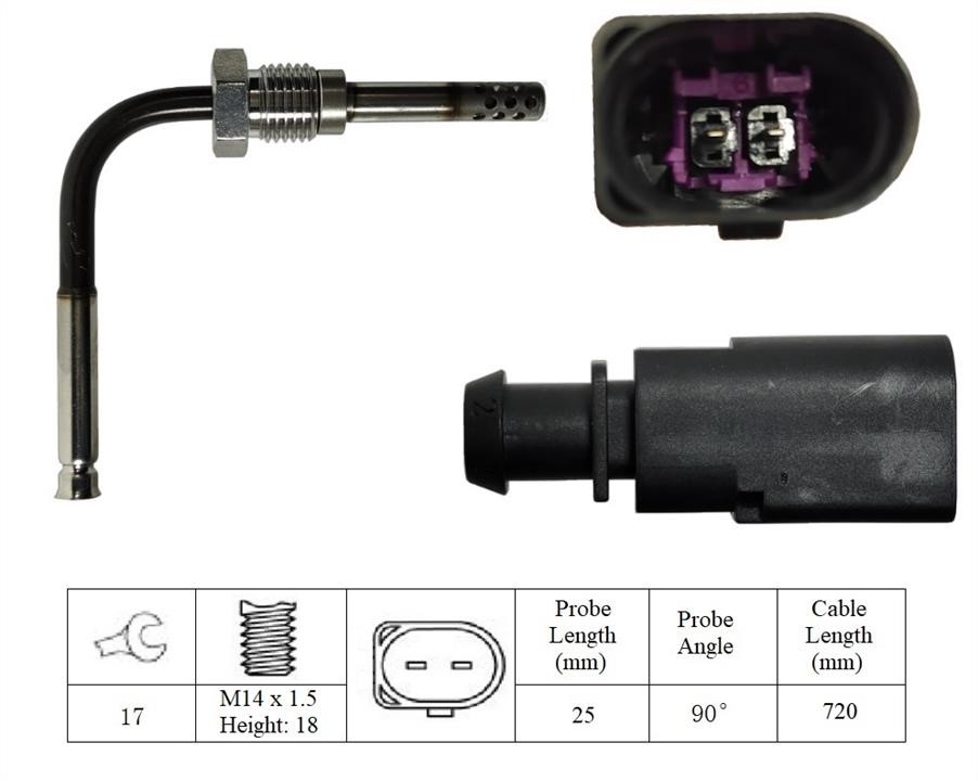 Lucas Electrical LGS7180 Датчик температури відпрацьованих газів LGS7180: Приваблива ціна - Купити у Польщі на 2407.PL!