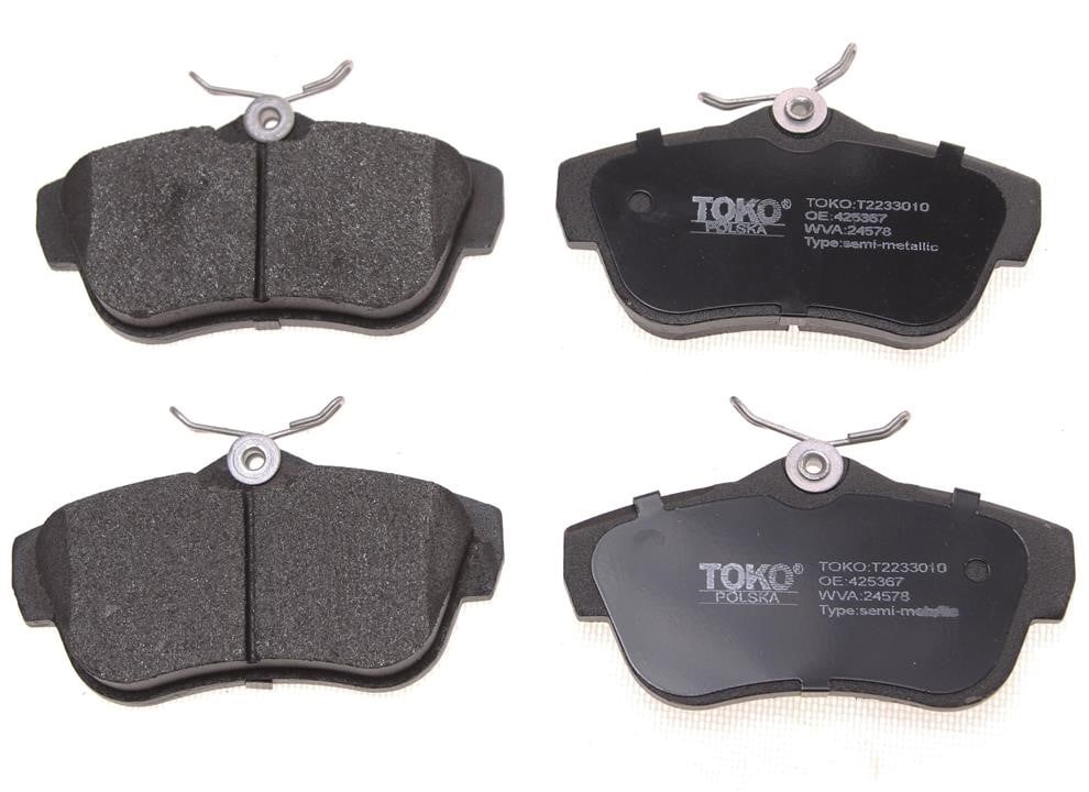 Toko T2233010 Тормозные колодки дисковые задние, комплект T2233010: Отличная цена - Купить в Польше на 2407.PL!