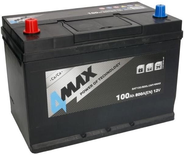 4max BAT100/800L/JAP Аккумулятор 4max 12В 100Ач 800А(EN) L+ BAT100800LJAP: Отличная цена - Купить в Польше на 2407.PL!