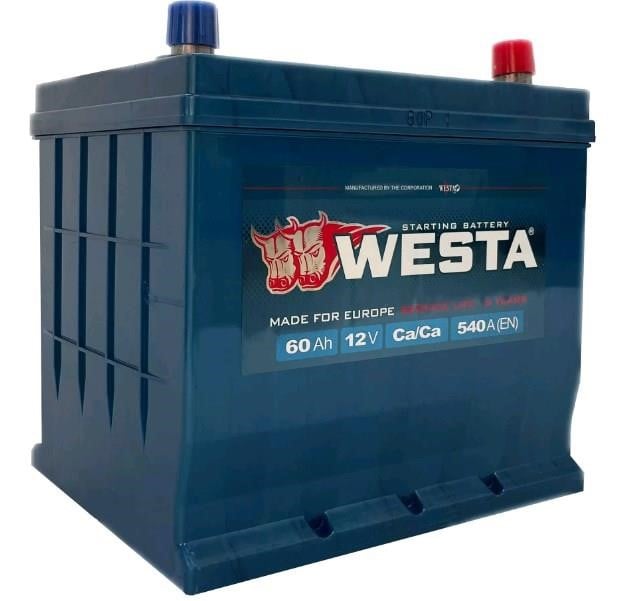 Westa WA600 Battery WESTA 6CT-60 JIS ASIA 12V 60Ah 450(EN) R+ WA600: Buy near me in Poland at 2407.PL - Good price!