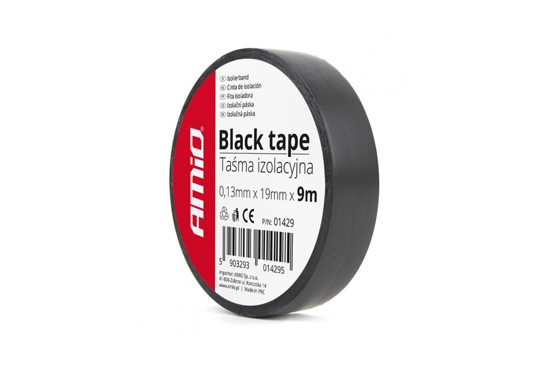 AMiO 01429 Insulating tape black, 9 m 01429: Buy near me in Poland at 2407.PL - Good price!