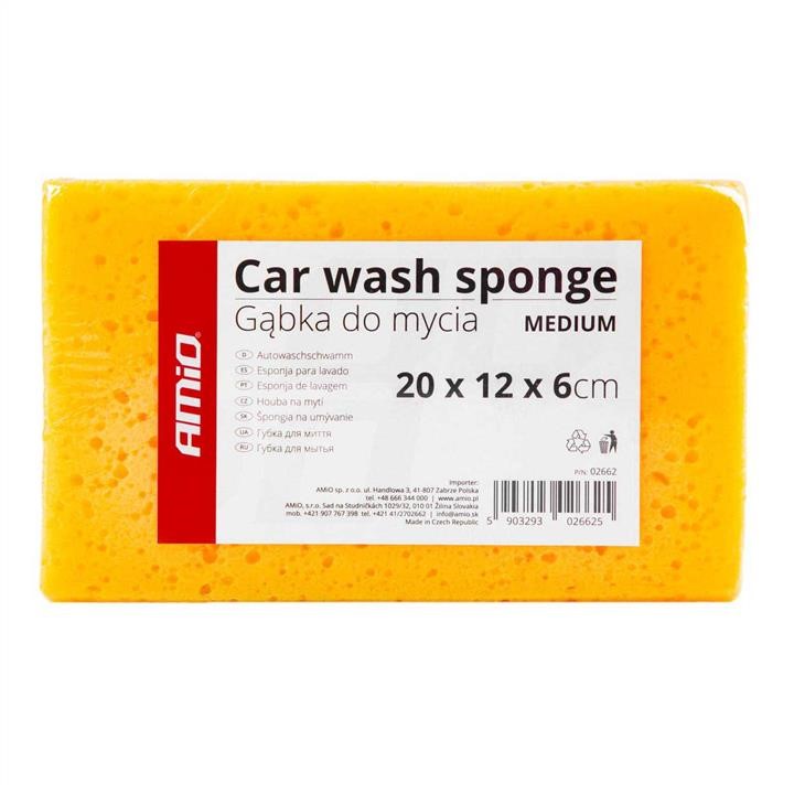 AMiO 02662 Sponge for car wash Medium 20x12x6 cm 02662: Buy near me in Poland at 2407.PL - Good price!