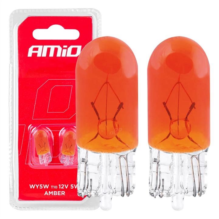 AMiO 03347 Incandescent lamp AMiO 12V T10 WY5W W2.1x9.5d, yellow 03347: Buy near me in Poland at 2407.PL - Good price!