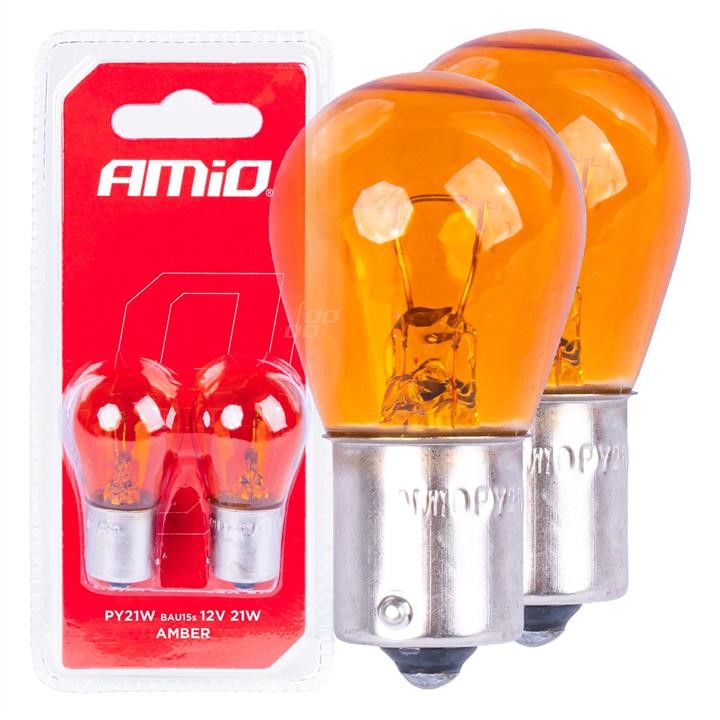 AMiO 03352 Incandescent lamp AMiO 12V PY21W BAU15S, yellow 03352: Buy near me in Poland at 2407.PL - Good price!