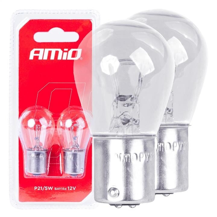 AMiO 03353 Incandescent lamp AMiO 12V P21/5W BAY15D 03353: Buy near me at 2407.PL in Poland at an Affordable price!