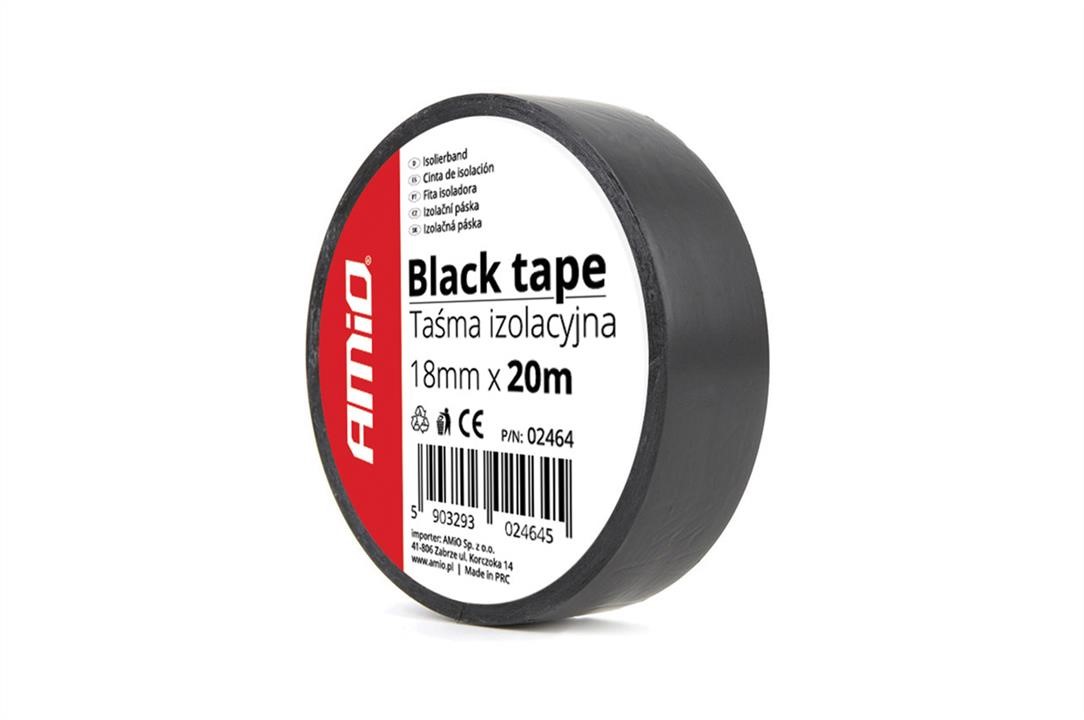 AMiO 02464 Insulating tape black, 20 m 02464: Buy near me in Poland at 2407.PL - Good price!