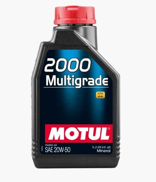 Motul 102769 Engine oil Motul 2000 MULTIGRADE 20W-50, 1L 102769: Buy near me in Poland at 2407.PL - Good price!