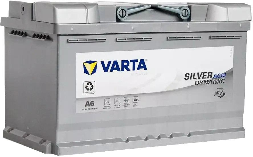580901080D852 - Batterie 12V 80Ah 800A AGM Silver Dynamic VARTA
