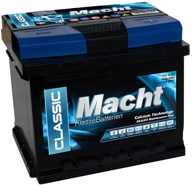 Macht 25341 Battery Macht S3 12V 45Ah 360A(EN) R+ 25341: Buy near me in Poland at 2407.PL - Good price!