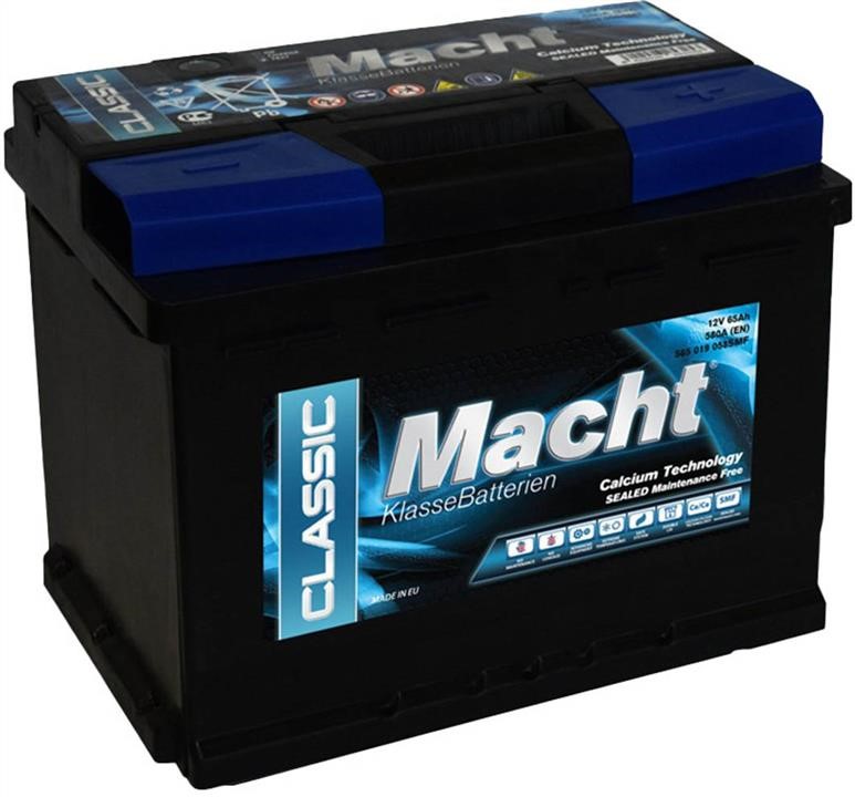 Macht 25345 Battery Macht Classic 12V 65AH 580A(EN) R+ 25345: Buy near me in Poland at 2407.PL - Good price!
