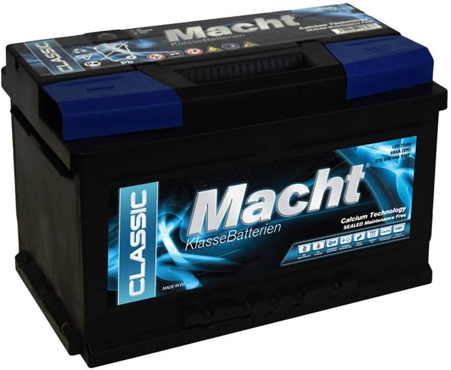 Macht 25348 Battery Macht Classic 12V 75AH 680A(EN) R+ 25348: Buy near me in Poland at 2407.PL - Good price!