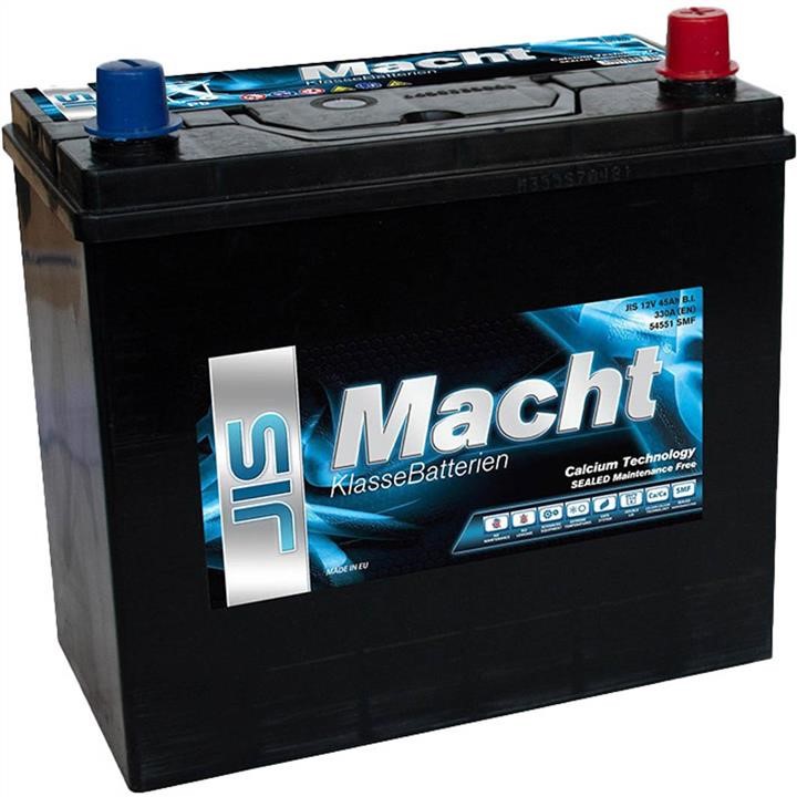 Macht 25630 Battery Macht JIS 12V 45Ah 330A(EN) R+ 25630: Buy near me at 2407.PL in Poland at an Affordable price!
