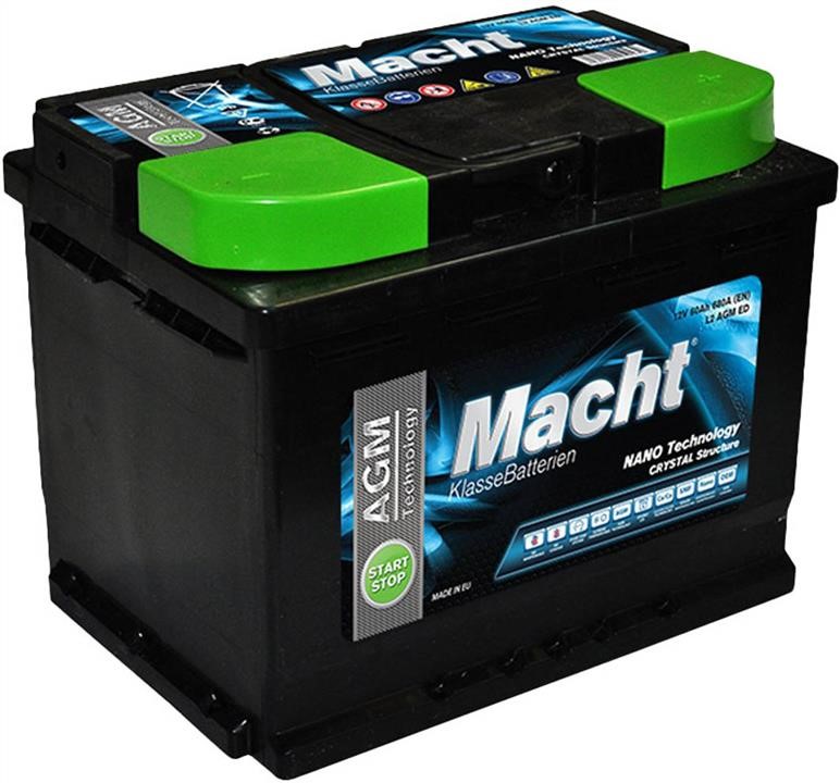 Macht 25943 Battery Macht AGM Start-Stop 12V 60Ah 680A(EN) R+ 25943: Buy near me in Poland at 2407.PL - Good price!