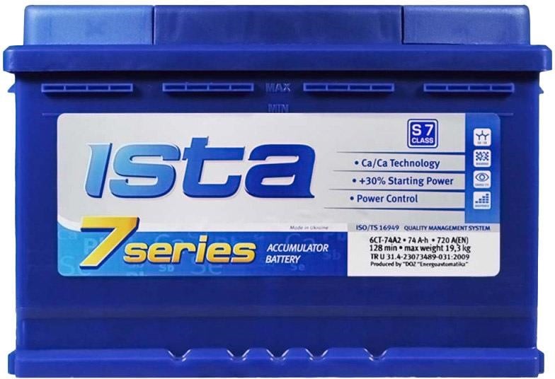 Ista 5740404209 Battery Ista 7 Series 12V 74Ah 720A(EN) R+ 5740404209: Buy near me in Poland at 2407.PL - Good price!