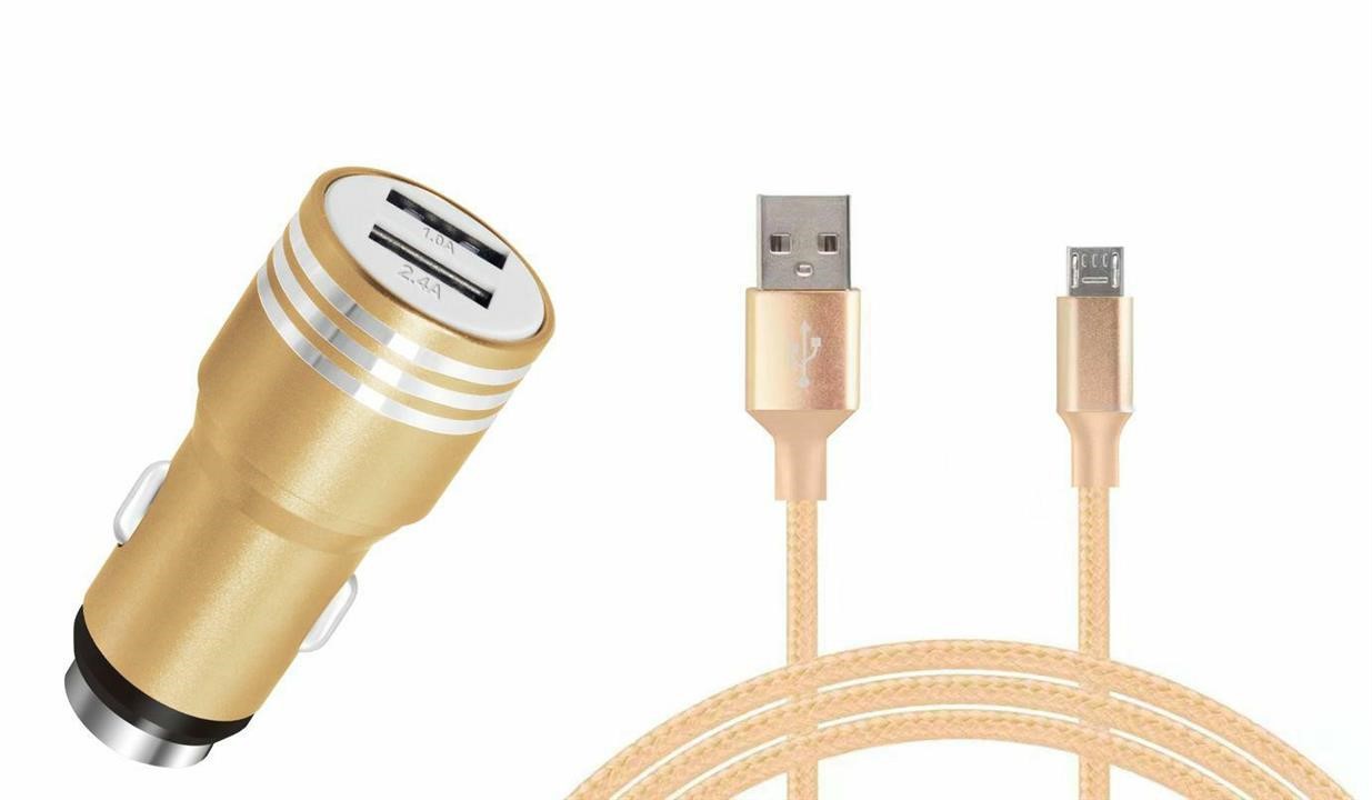 Carcommerce 68717 2 x USB 2.4A + Micro USB cable 1M 2.4A 68717: Buy near me in Poland at 2407.PL - Good price!