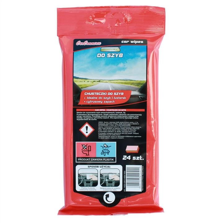 Carcommerce 42041 Wet car wipes for glass – 24 pcs. 42041: Buy near me in Poland at 2407.PL - Good price!