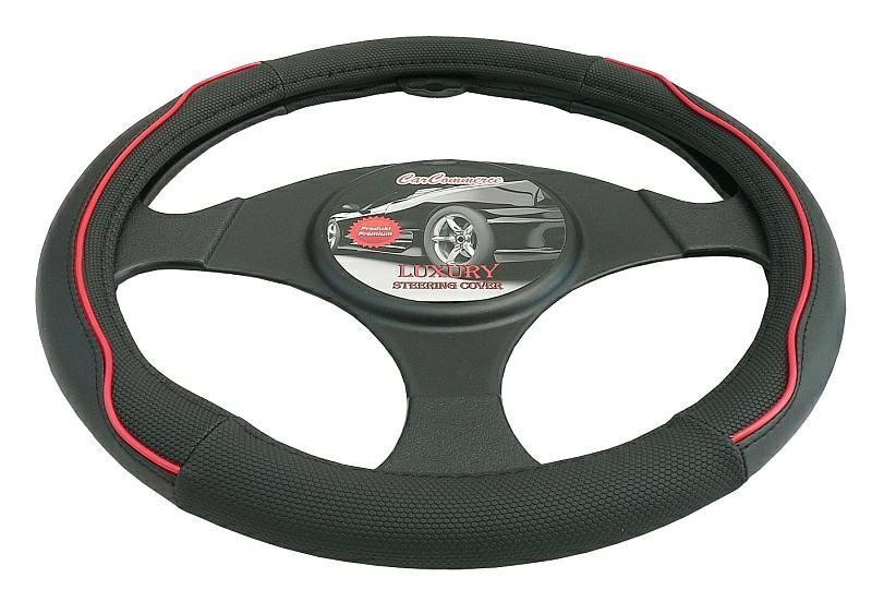 Carcommerce 42747 Steering Wheel Cover - Luxury - Black 42747: Buy near me in Poland at 2407.PL - Good price!