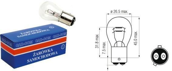 Carcommerce 42354 Glow bulb P21 4W 12V 21 4W BAZ15d 42354: Buy near me in Poland at 2407.PL - Good price!