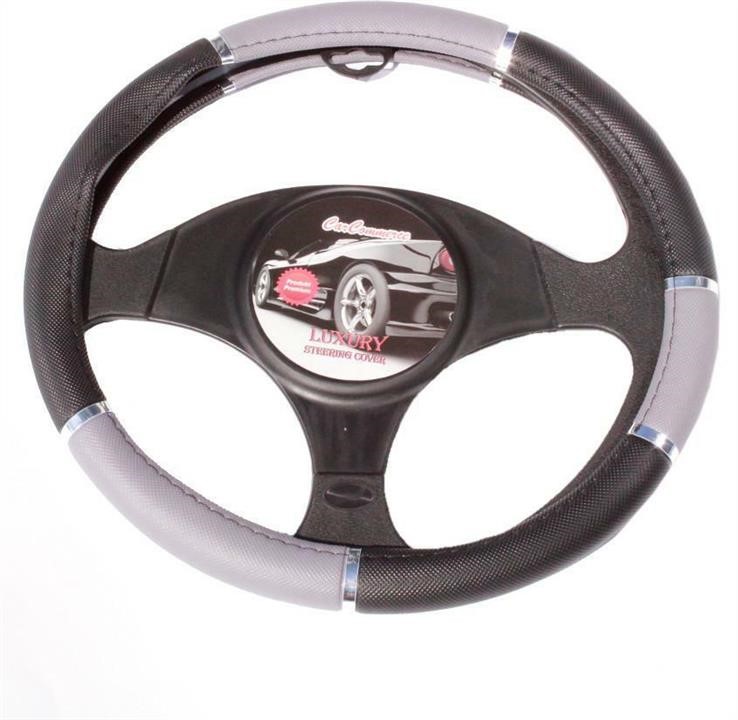 Carcommerce 61127 Steering Wheel Cover Black - Grey 61127: Buy near me in Poland at 2407.PL - Good price!