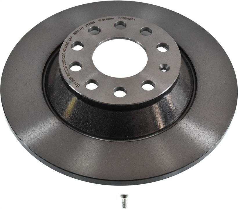 Brembo 08.8843.21 Rear brake disc, non-ventilated 08884321: Buy near me in Poland at 2407.PL - Good price!