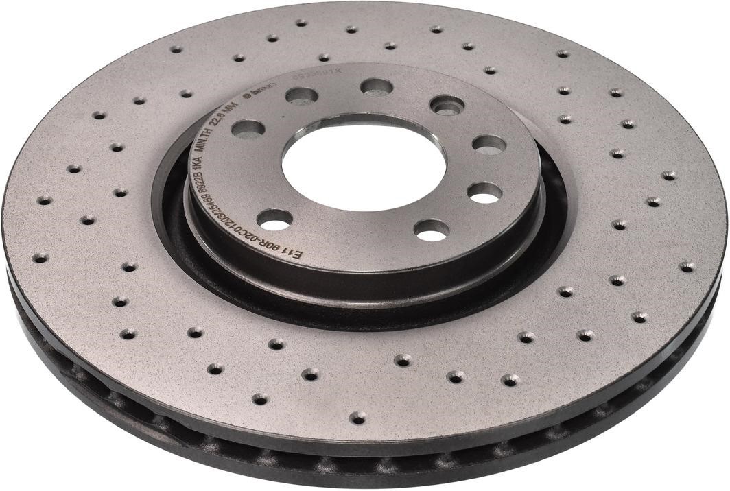 Brembo 09.9369.1X Ventilated brake disc with perforation 0993691X: Buy near me in Poland at 2407.PL - Good price!