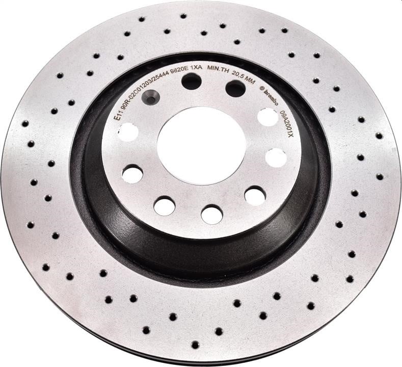Brembo 09.A200.1X Ventilated brake disc with perforation 09A2001X: Buy near me in Poland at 2407.PL - Good price!
