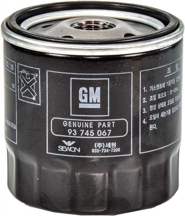 General Motors 93745067 Oil Filter 93745067: Buy near me in Poland at 2407.PL - Good price!