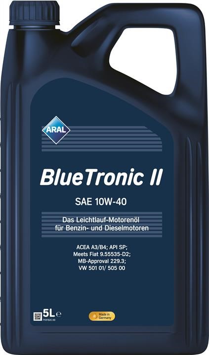 Aral 15F471 Engine oil Aral BlueTronic II 10W-40, 5L 15F471: Buy near me in Poland at 2407.PL - Good price!