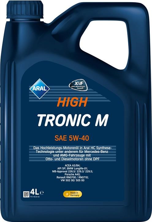 Aral 15F48D Engine oil Aral HighTronic M 5W-40, 4L 15F48D: Buy near me in Poland at 2407.PL - Good price!