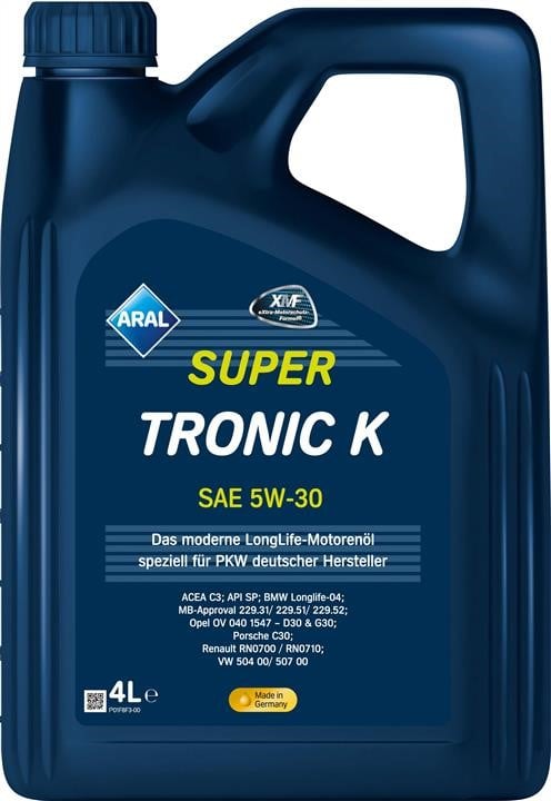 Aral 15F476 Engine oil Aral SuperTronic K 5W-30, 4L 15F476: Buy near me in Poland at 2407.PL - Good price!